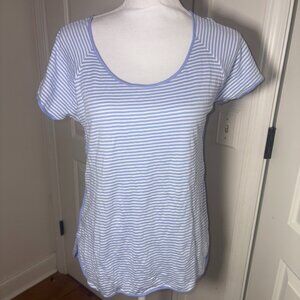 Striped Blue Women's Pajama Top